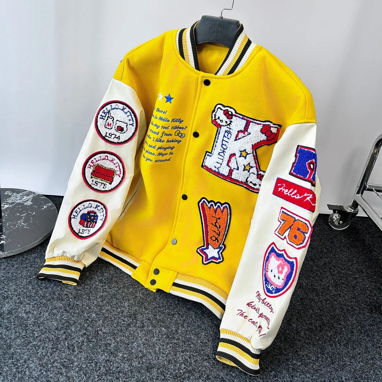 Hello Kitty Baseball Jacket Coat Hoodie