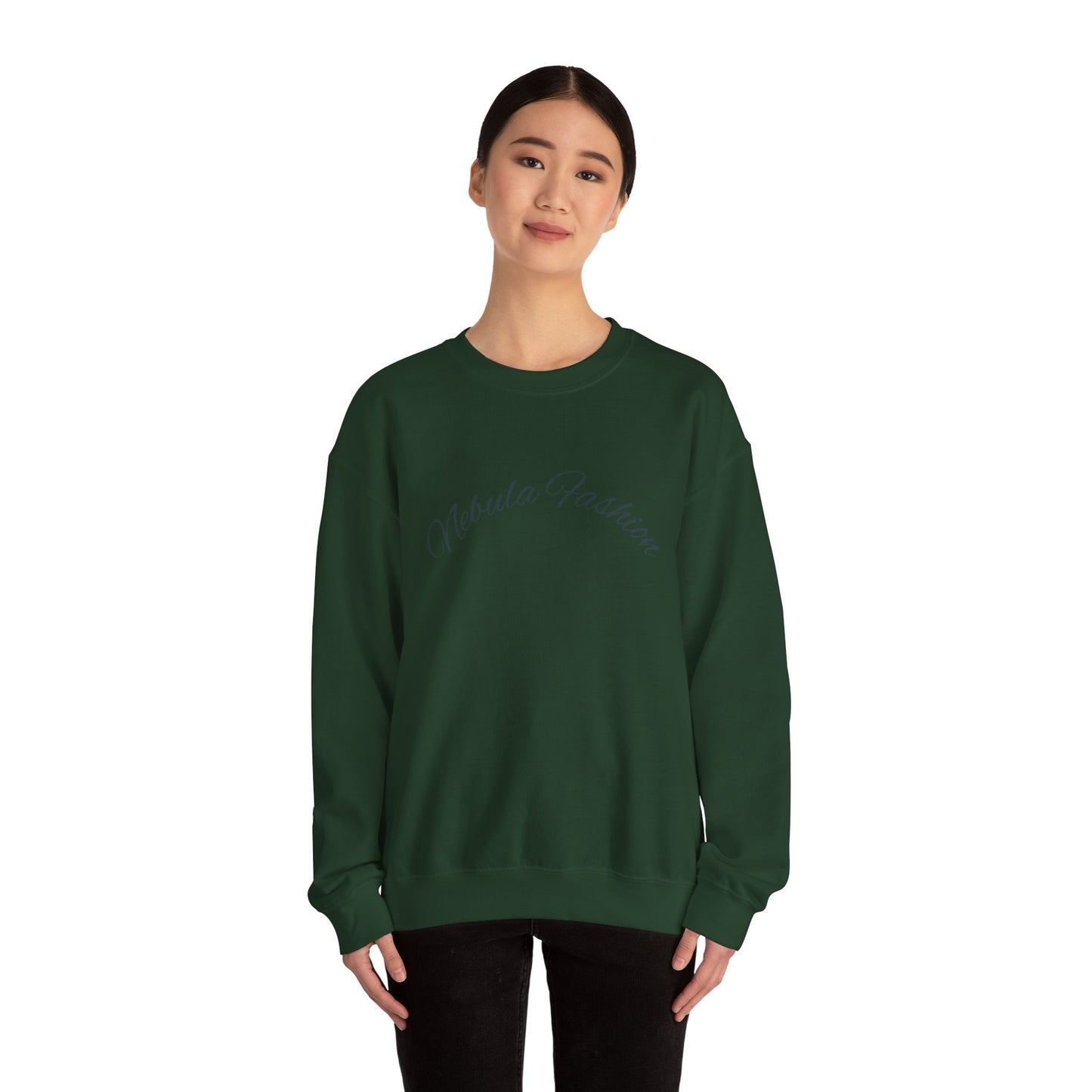Galaxy Hair Crewneck Sweatshirt — Cosmic Woman Illustration