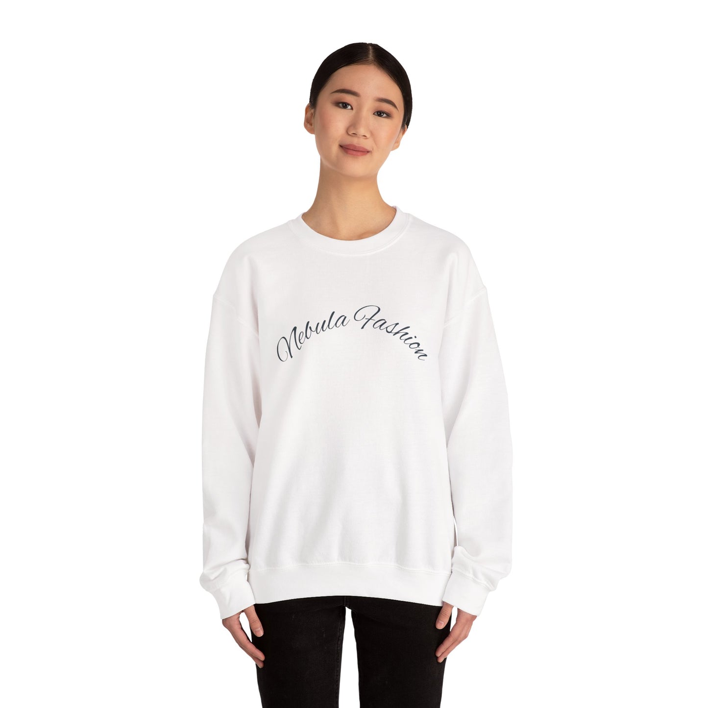 Galaxy Hair Crewneck Sweatshirt — Cosmic Woman Illustration