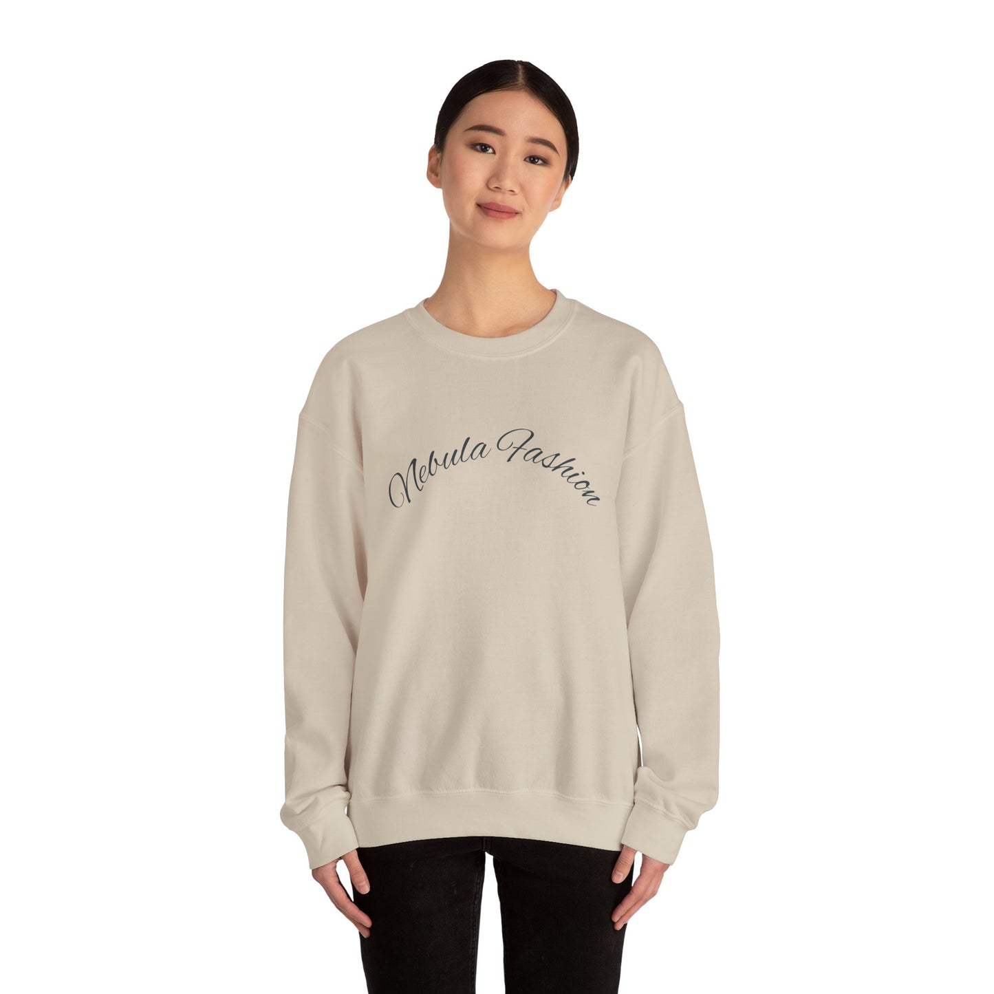 Galaxy Hair Crewneck Sweatshirt — Cosmic Woman Illustration