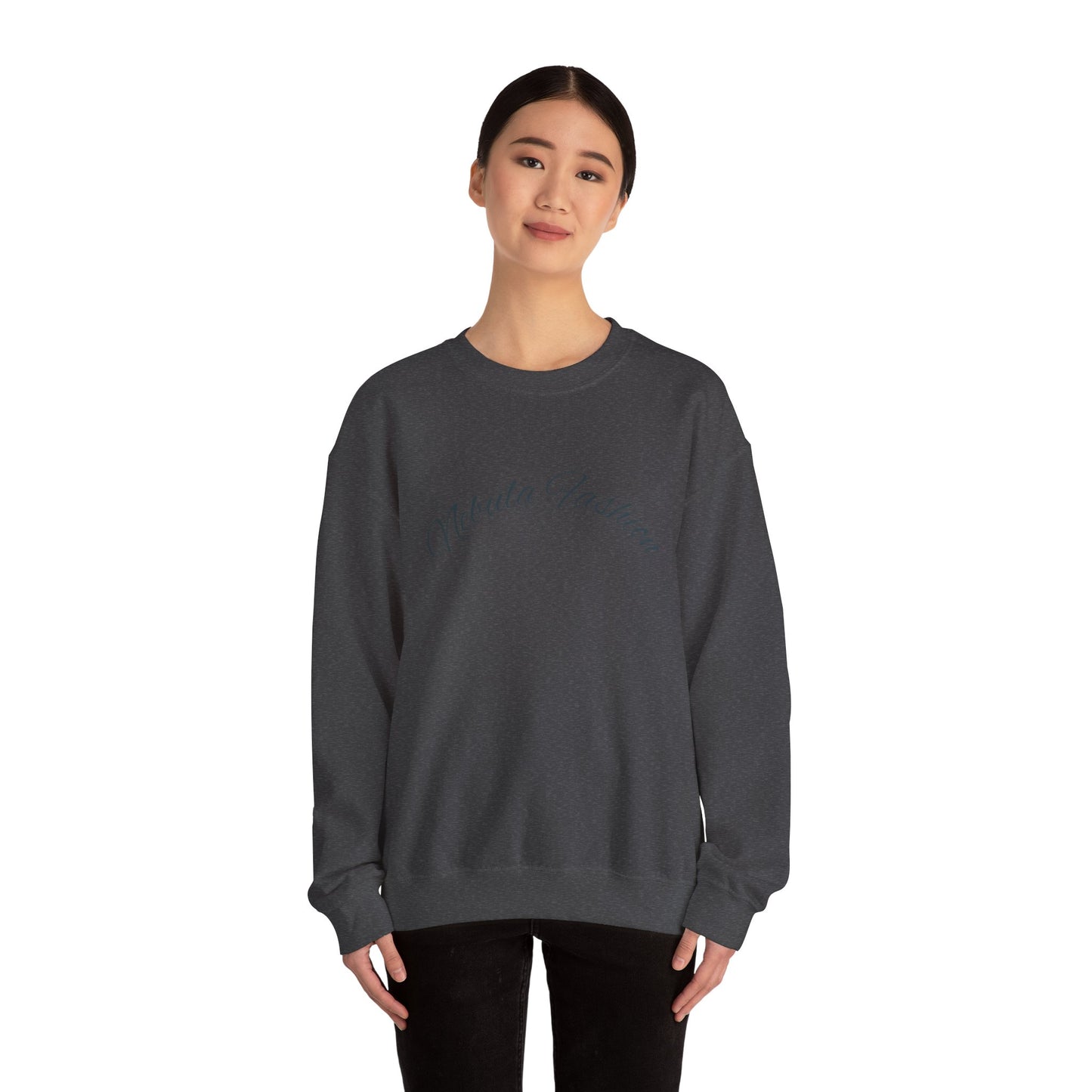 Galaxy Hair Crewneck Sweatshirt — Cosmic Woman Illustration