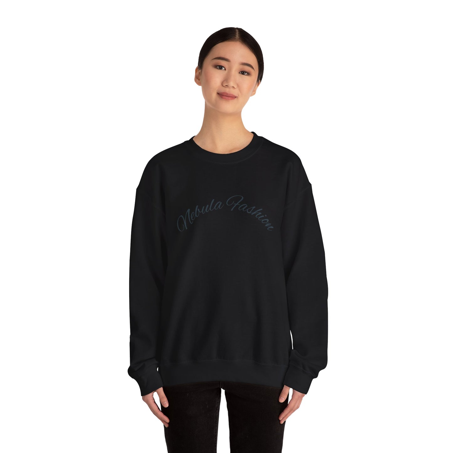 Galaxy Hair Crewneck Sweatshirt — Cosmic Woman Illustration