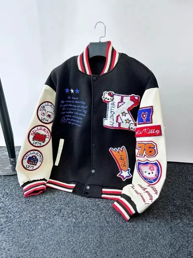 Hello Kitty Baseball Jacket Coat Hoodie