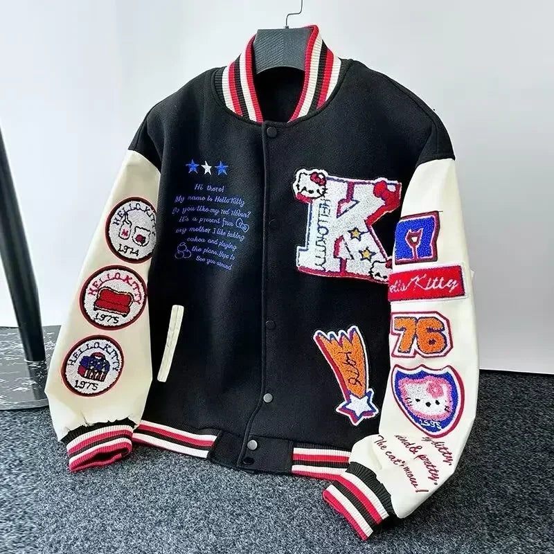 Hello Kitty Baseball Jacket Coat Hoodie