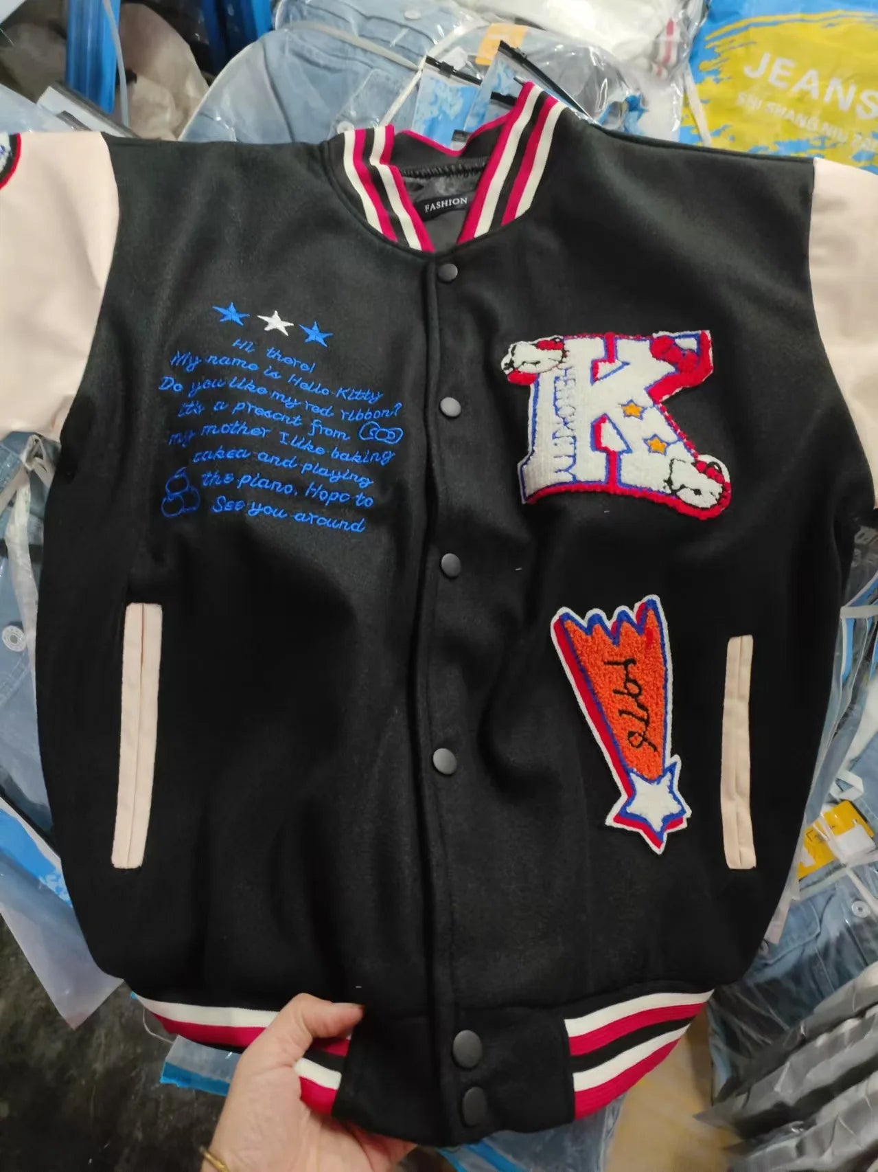 Hello Kitty Baseball Jacket Coat Hoodie