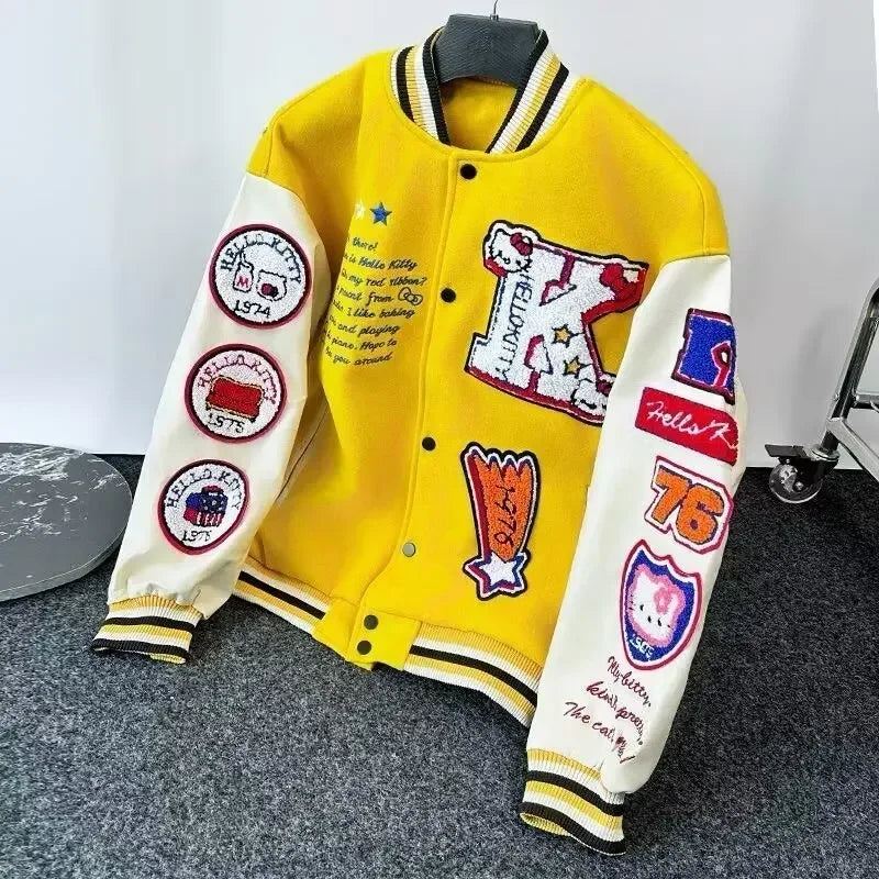 Hello Kitty Baseball Jacket Coat Hoodie