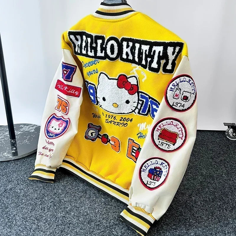 Hello Kitty Baseball Jacket Coat Hoodie